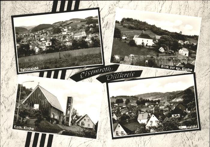 Eisemroth Teilansicht ev Kirche kath Kirche