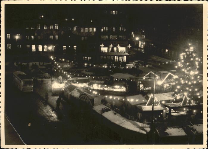 Annaberg-Buchholz Erzgebirge bei Nacht