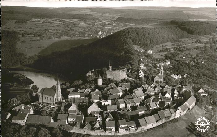 Dilsberg Neckartal Flugaufnahme