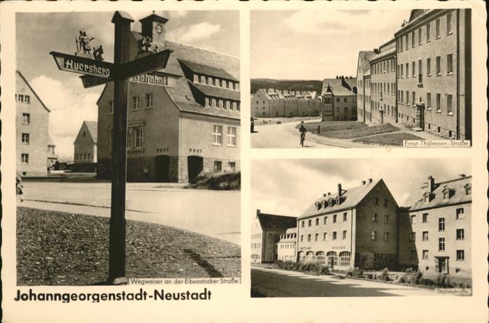 Johanngeorgenstadt Wegweiser Eibenstocker Str. Ernst Thälm