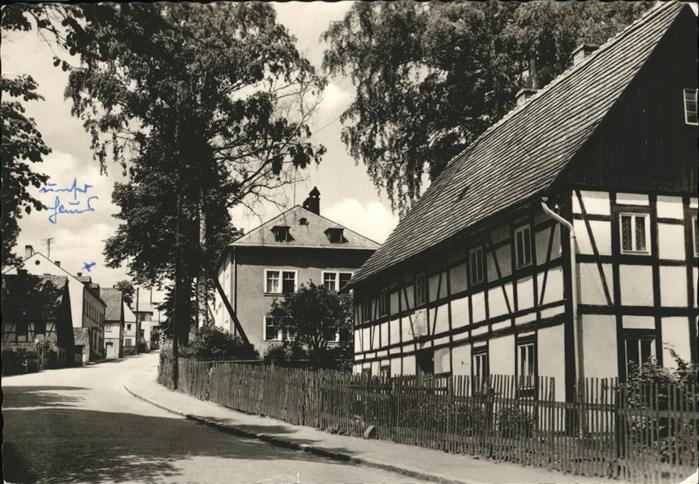 Erdmannsdorf Augustusburg Strasse d. Befreiung Fachwerkhaus