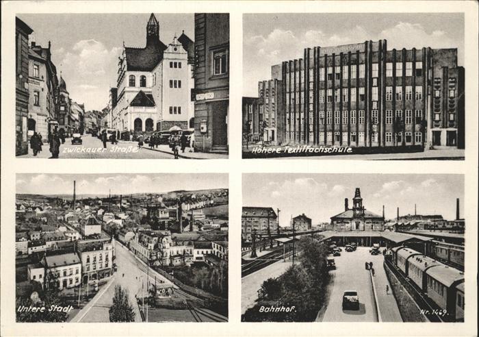 Reichenbach Vogtland Textilfachschule Bahnhof Untere Stadt Z