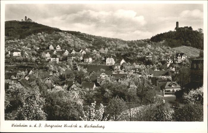 Weinheim Bergstrasse Burgruine Windeck Wachenburg