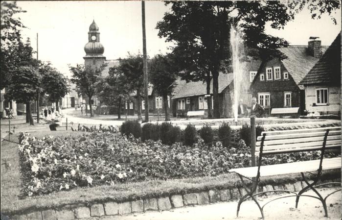 Frauenwald Thueringen Marktplatz Brunnen