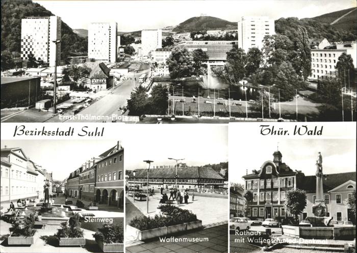 Suhl Thueringer Wald Ernst Thälmann Platz Waffenmuseum Ratha