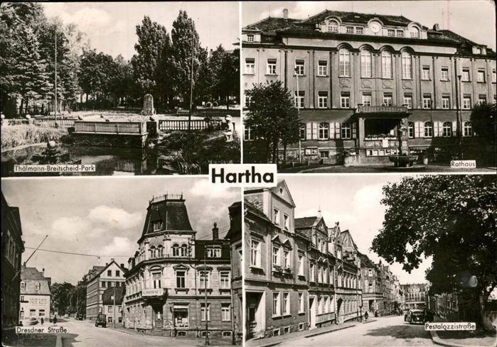 Hartha Doebeln Rathaus Pestalozzistraße Thälmann Breit