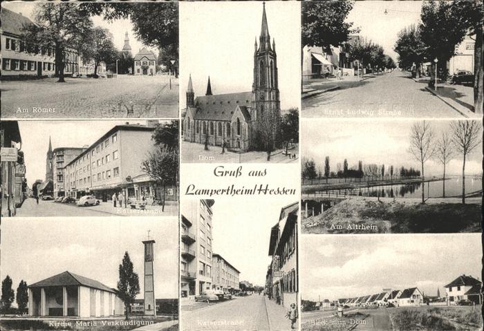 Lampertheim Bergstrasse Altrhein Kirche Dom