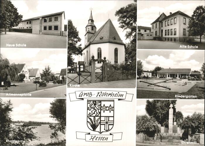 Gross-Rohrheim Kindergarten Rheinpartie Kirche