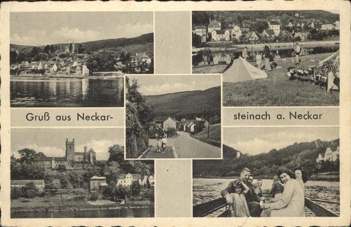 Neckarsteinach Burg Flusspartie