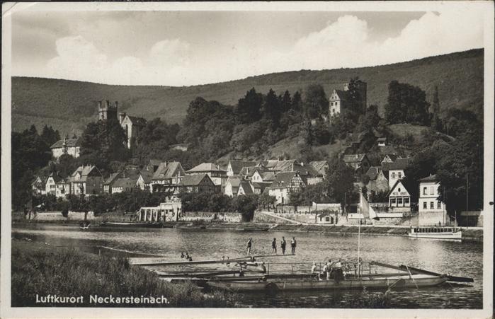 Neckarsteinach Neckarpartie Schiff