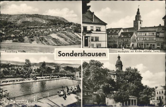 Sondershausen Thueringen Schiefer Turm Frauenberg Bergbad Sonnen