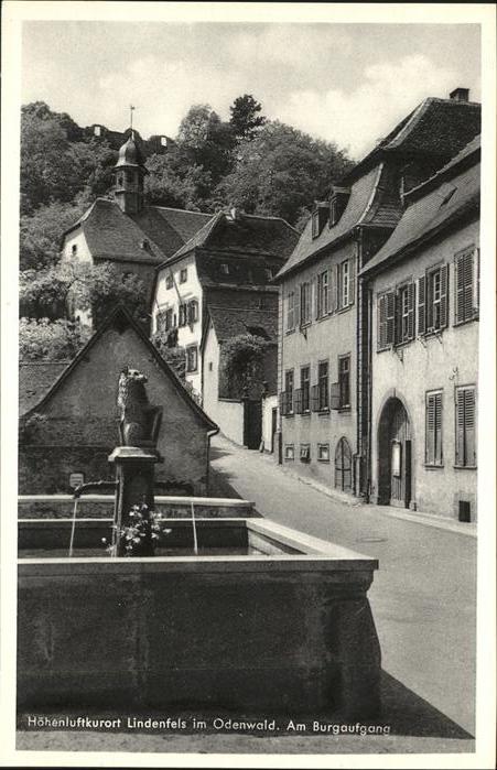Lindenfels Odenwald Burgaufgang Brunnen