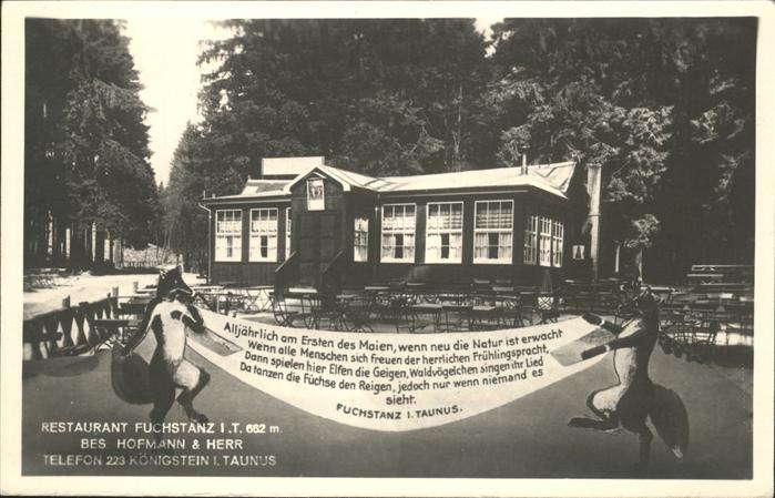 Koenigstein Taunus Restaurant Fuchstanz