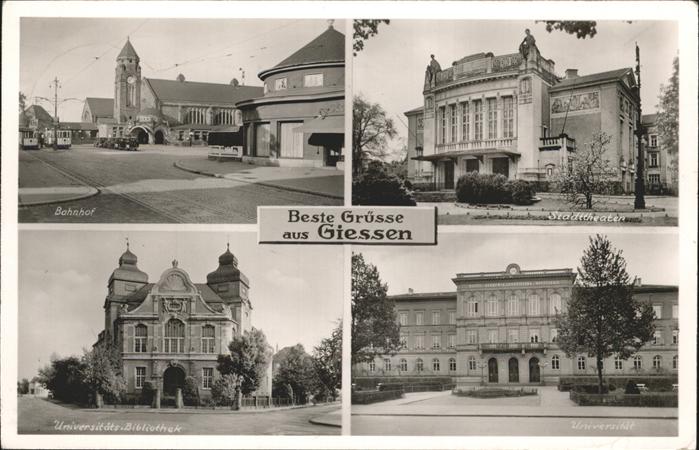 Giessen Lahn Bahnhof Stadttheater Universität Unvers