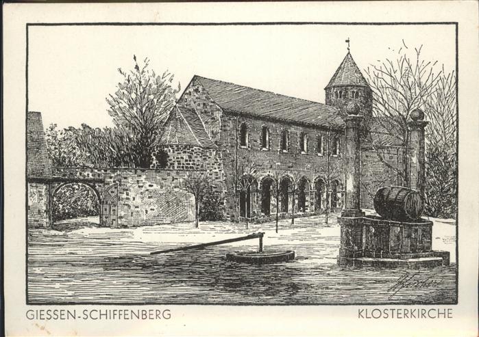 Giessen Lahn Kosterkirche Giessen_Schiffenberg Zeich