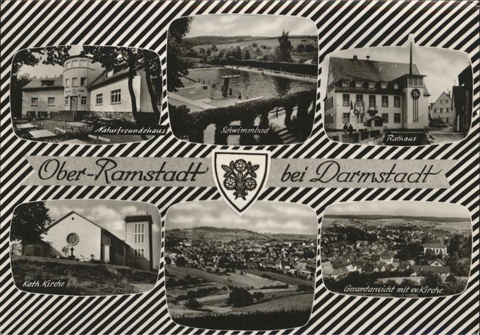 Ober-Ramstadt Oberramstadt Muehltal DARM Naturfreundehaus Rathaus Kirche Schwimm