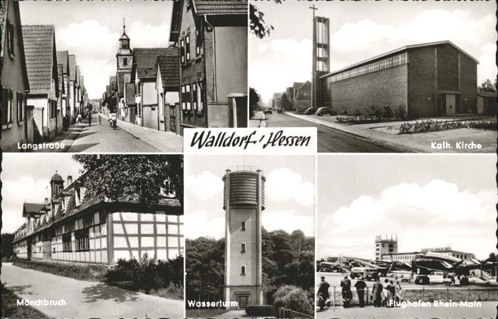 Walldorf Hessen Langstraße Mönchbruch Wasserturm Flugha