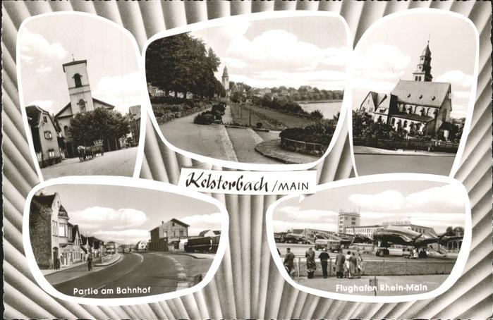 Kelsterbach Gross-Gerau Hessen Bahnhofspartie Flughafen Rhein Main Kirche