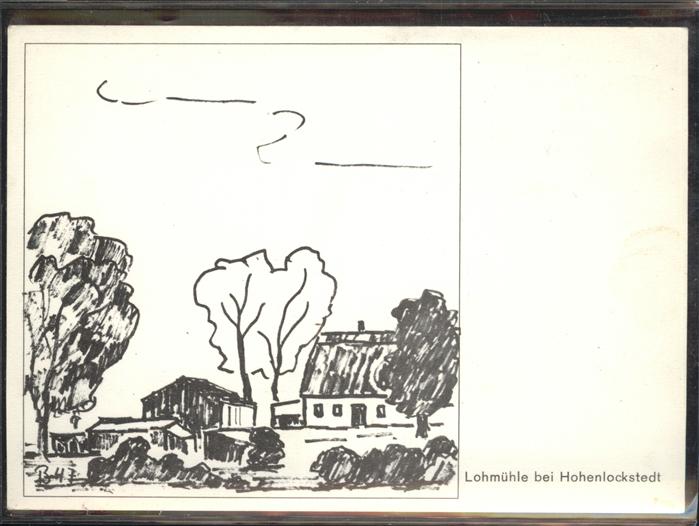 Hohenlockstedt Lohmühle Künstlerkarte Arthur Boskamp