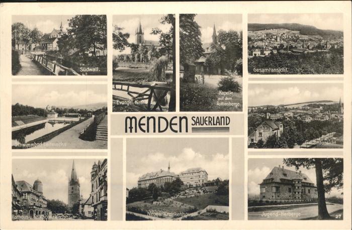 Menden Sauerland Jugendherberge Stadtwall Schwimmbad