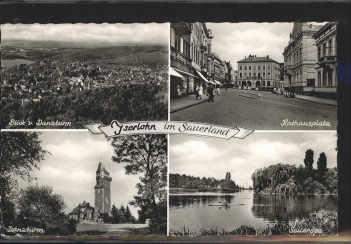 ISERLOHN NRW Rathausplatz Seilersee Danzturm