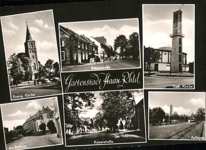 Haan Rheinland Kath. Kirche Anlagen Kaiserstr. Evang.