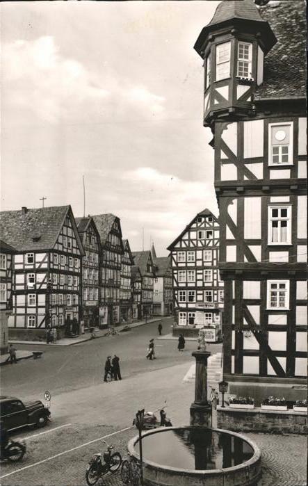 Melsungen Fulda Fachwerkhaus Brunnen