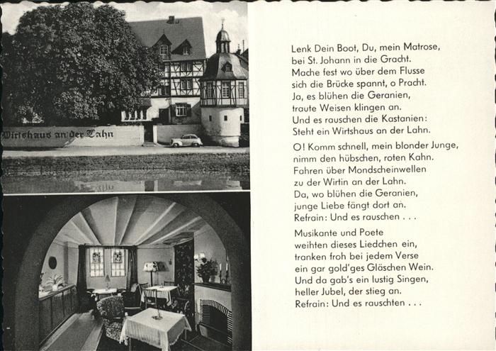 Niederlahnstein Wirtshaus Lahn Gedicht