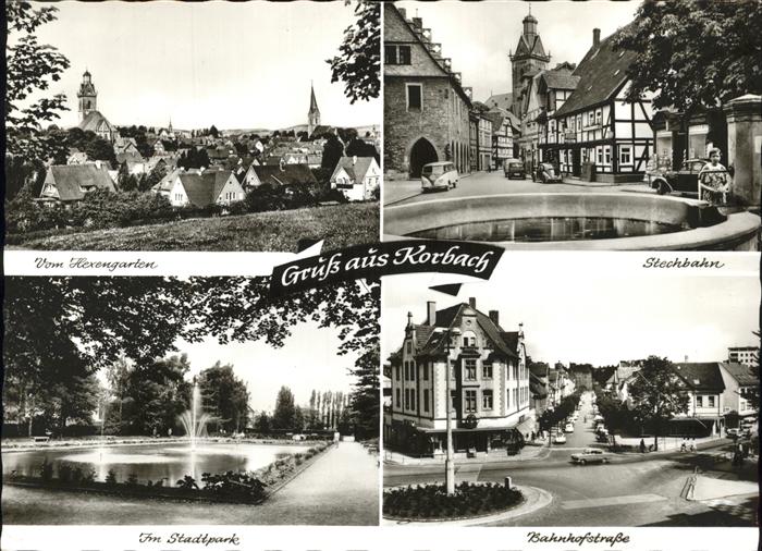 Korbach Stechbahn Bahnhofstr. Stadtpark Hexenga