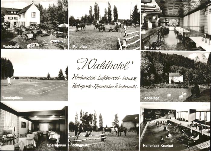 Horhausen Westerwald Hallenbad Angelsee Reitplatz Waldhotel