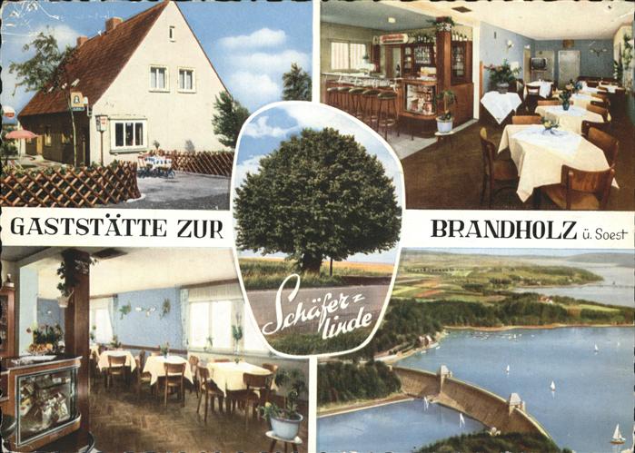 Brandholz Soest Gaststätte zur Schäferlinde Flugaufnahm