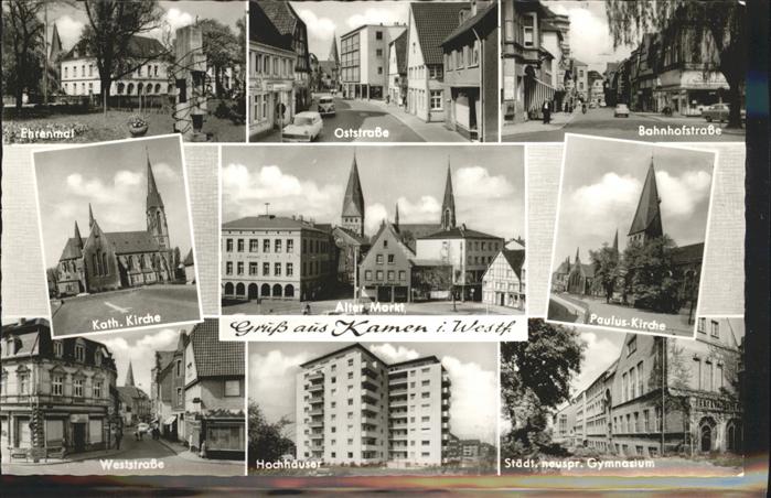 Kamen Westfalen Paulus Kirche Gymnasium Hochhäuser Kirc