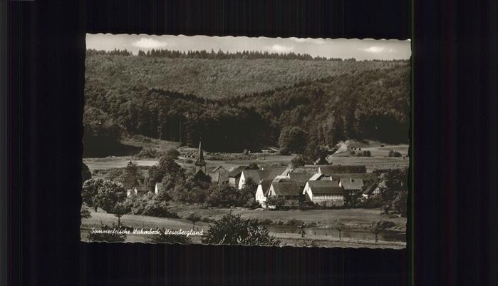Wahmbeck Weserbergland Teilansicht Wahmbeck