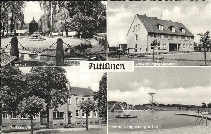 Luenen UNNA NRW Altluenen Ehrenmal Verwaltungsgebaeude Volksschule Freibad Capp