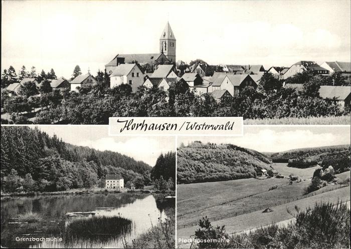 Horhausen Westerwald Teilansicht Horhausen Grenzbachmühle Pl
