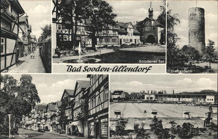 Bad Sooden-Allendorf Fischerstadt Weinreihe Fachwerkhaus Soo