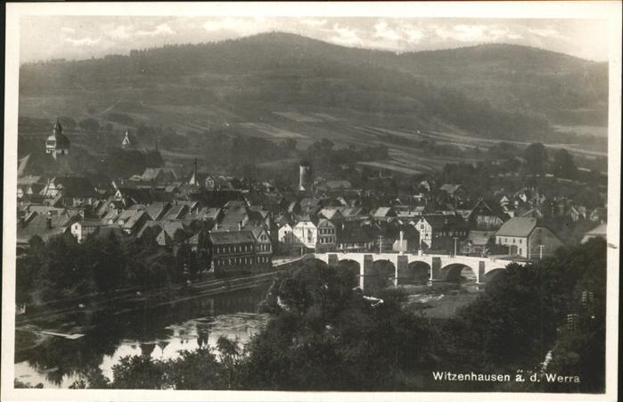 Witzenhausen Teilansicht Witzenhausen Werra Brücke