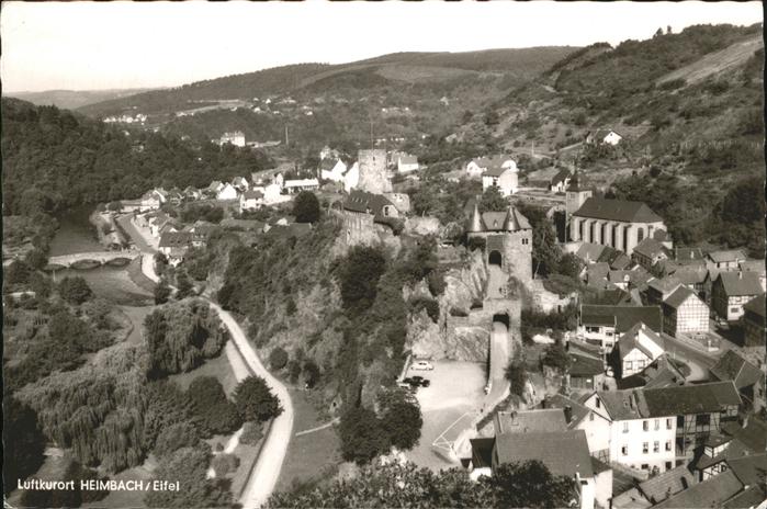 Heimbach Eifel Luftaufnahme Heimbach Kirche Burg