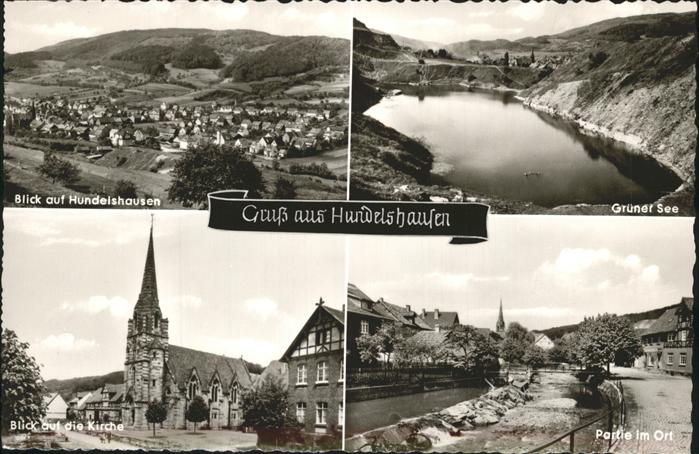 Hundelshausen Witzenhausen Kirche Grüner See Teilansicht Hundelsha