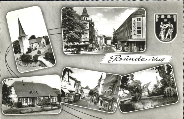 Buende Herford Teilansichten Bünde Kirche Teich