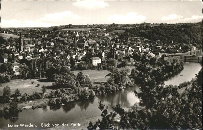 Werden Ruhr Teilansicht Werden Blick von der Platte