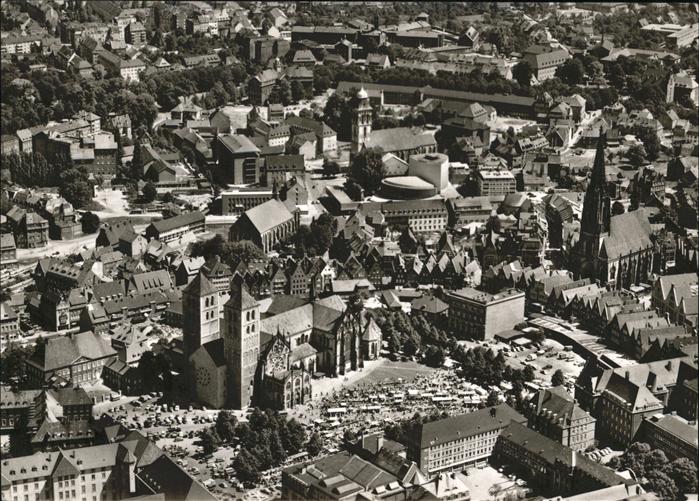 Muenster Westfalen Luftaufnahme Münster mit Dom Altstadt
