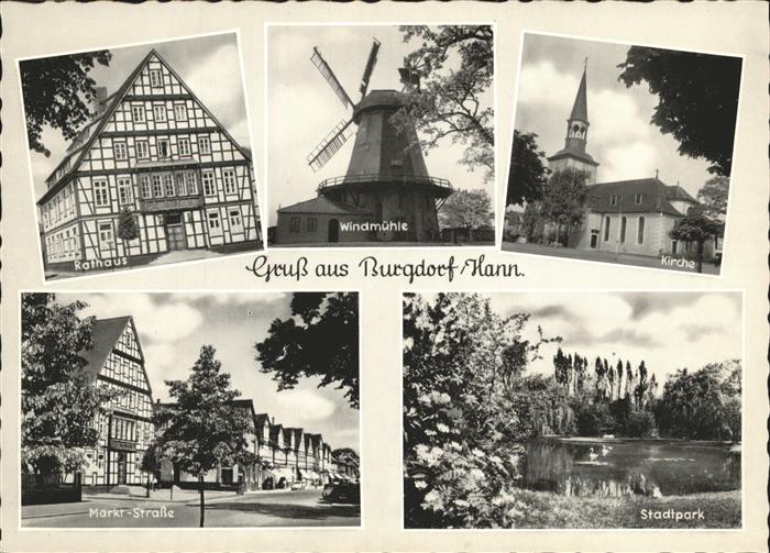 Burgdorf Hannover Rathaus Windmühle Kirche Marktstrasse S