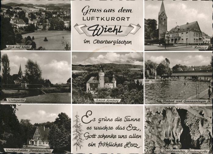 Wiehl Oberbergischer Kreis Rathaus Schloss Homburg Freibad Saunaan