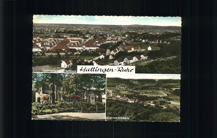 Hattingen Ruhr Gesamtansicht Südstadt Schulenburg Isen