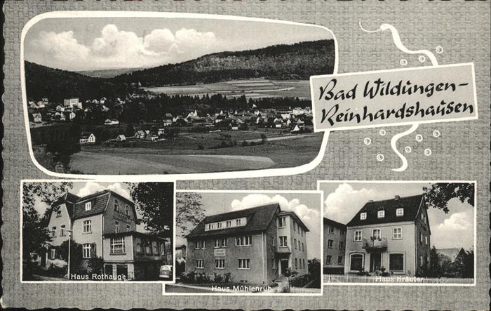 Reinhardshausen Haus Rothauge Haus Mühlenruh Haus Kräut