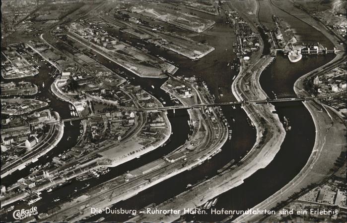 Duisburg Ruhr Ruhrorter Haefen Fliegeraufnahme