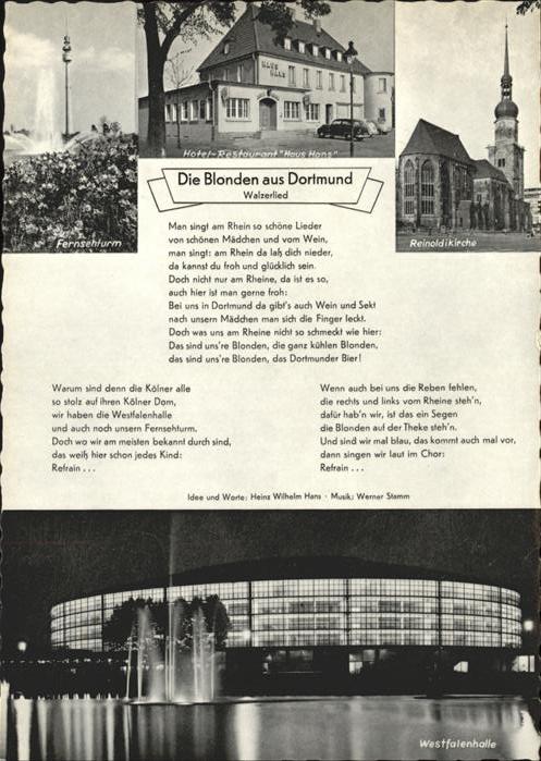 DORTMUND  CITY Fernsehturm Westfalenhalle Reinoldikirche