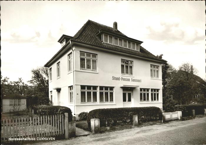 Cuxhaven Nordseebad Strand Pension Sanssouci