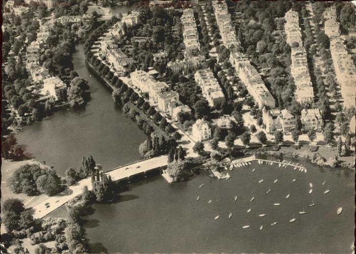 HAMBURG  CITY Fliegeraufnahme Aussenalster Boote